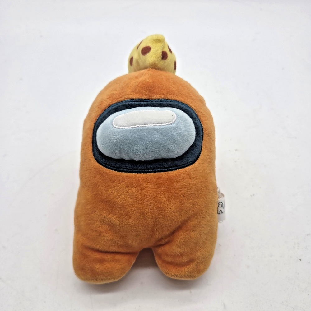 Just Toys Toikido Among Us Orange Crewmate With Cheese Hat Soft Plushie 8"